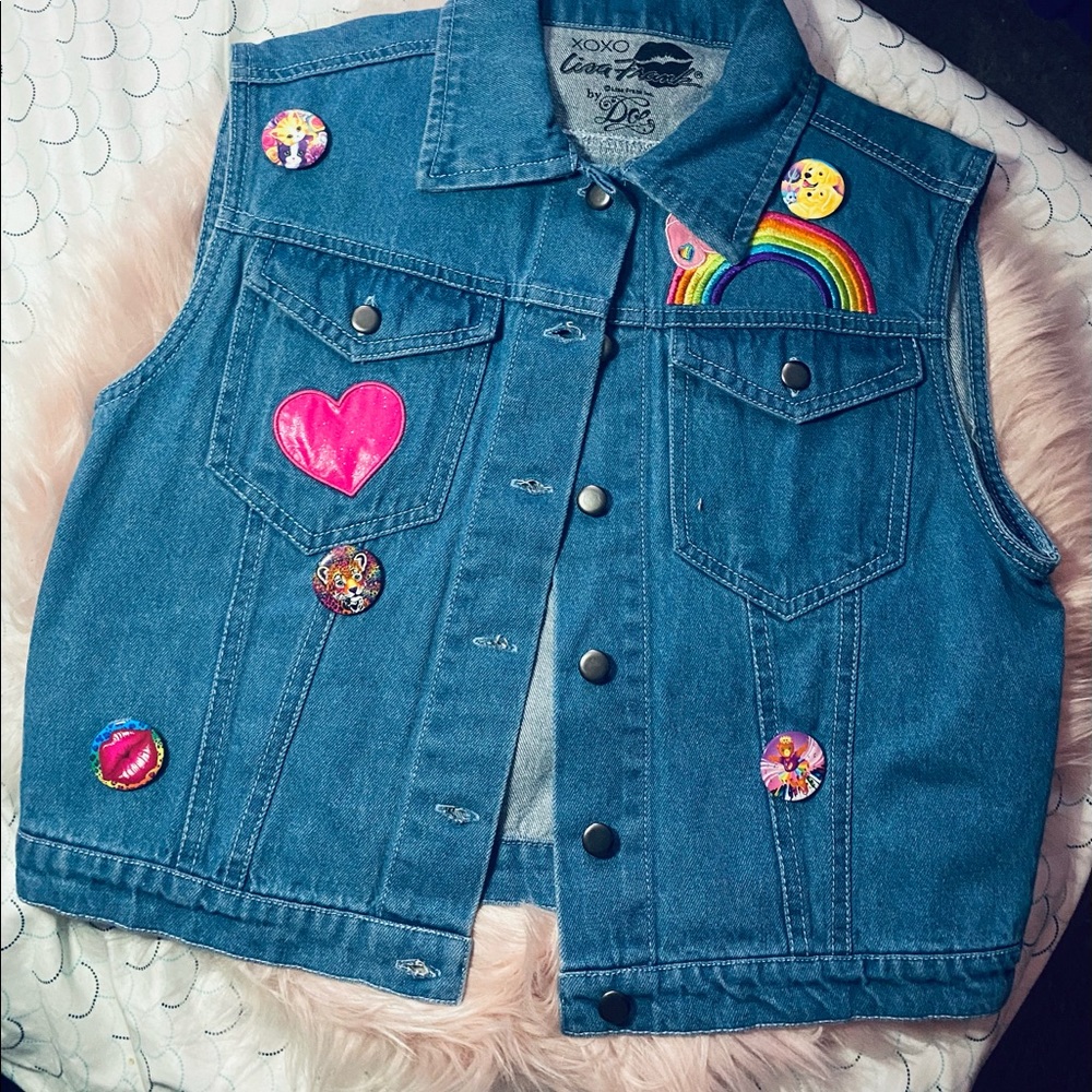 🎉HOST PICK EVERYTHING KIDS PARTY 🎈8/2 Lisa Frank by Doe Vest & Pins